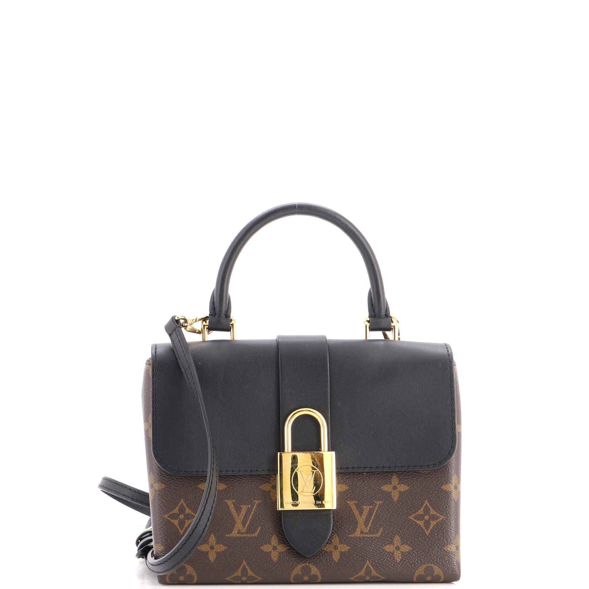Locky Handbag Monogram Canvas with Leather BB