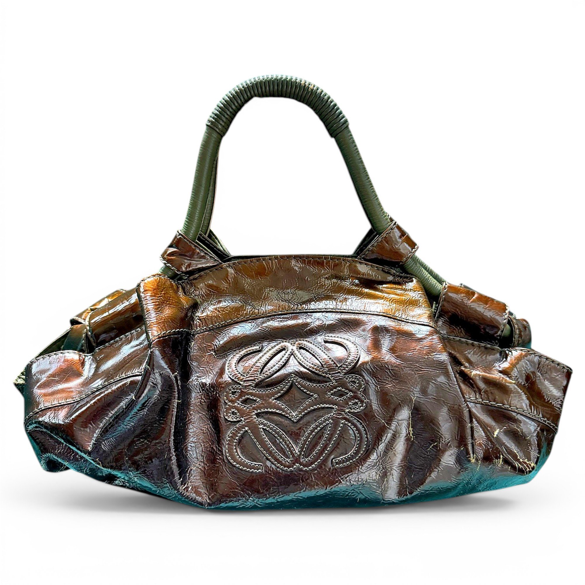 Anagram leather handbag