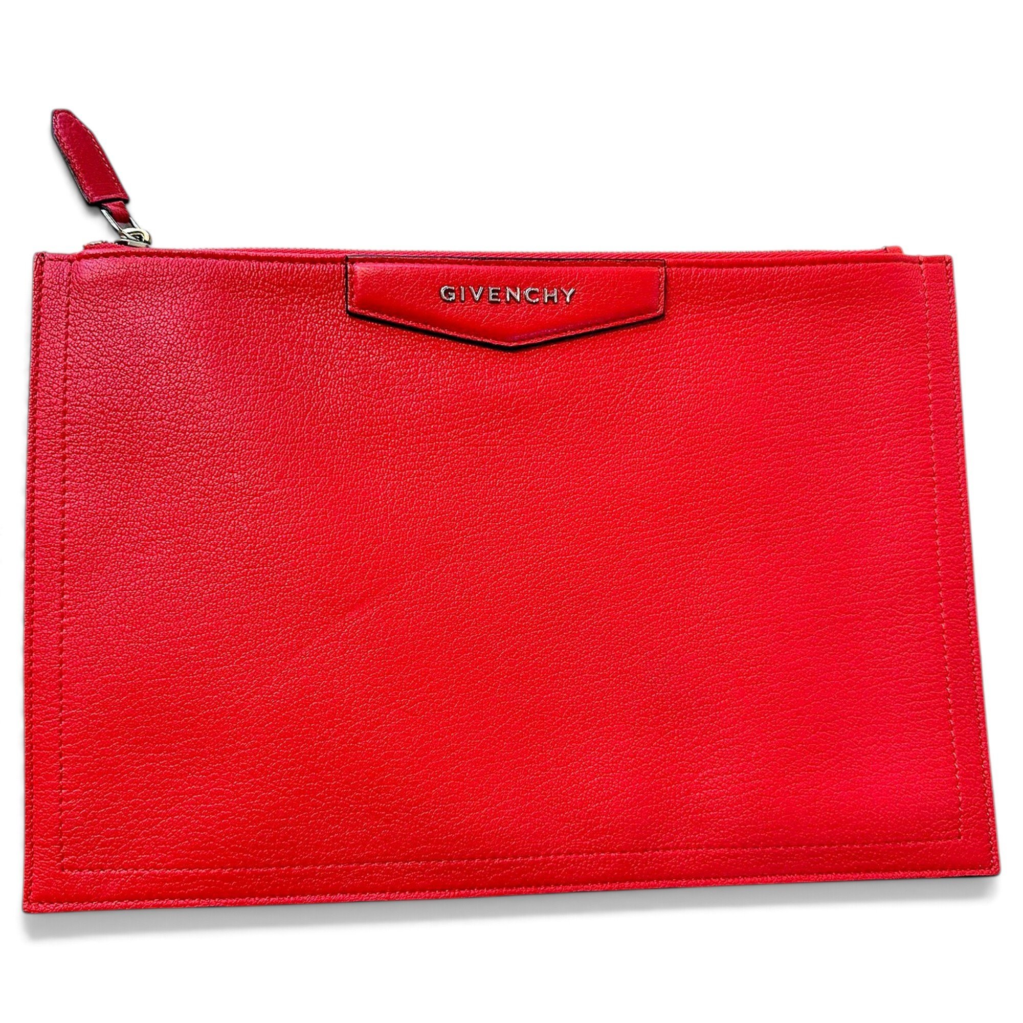 Leather clutch bag
