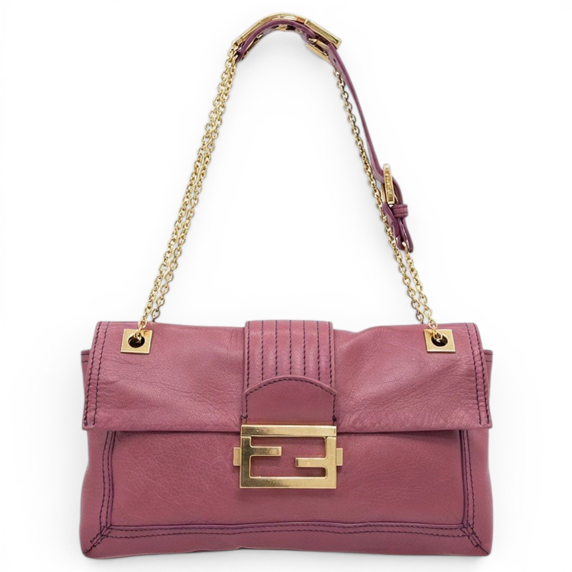 Baguette leather handbag