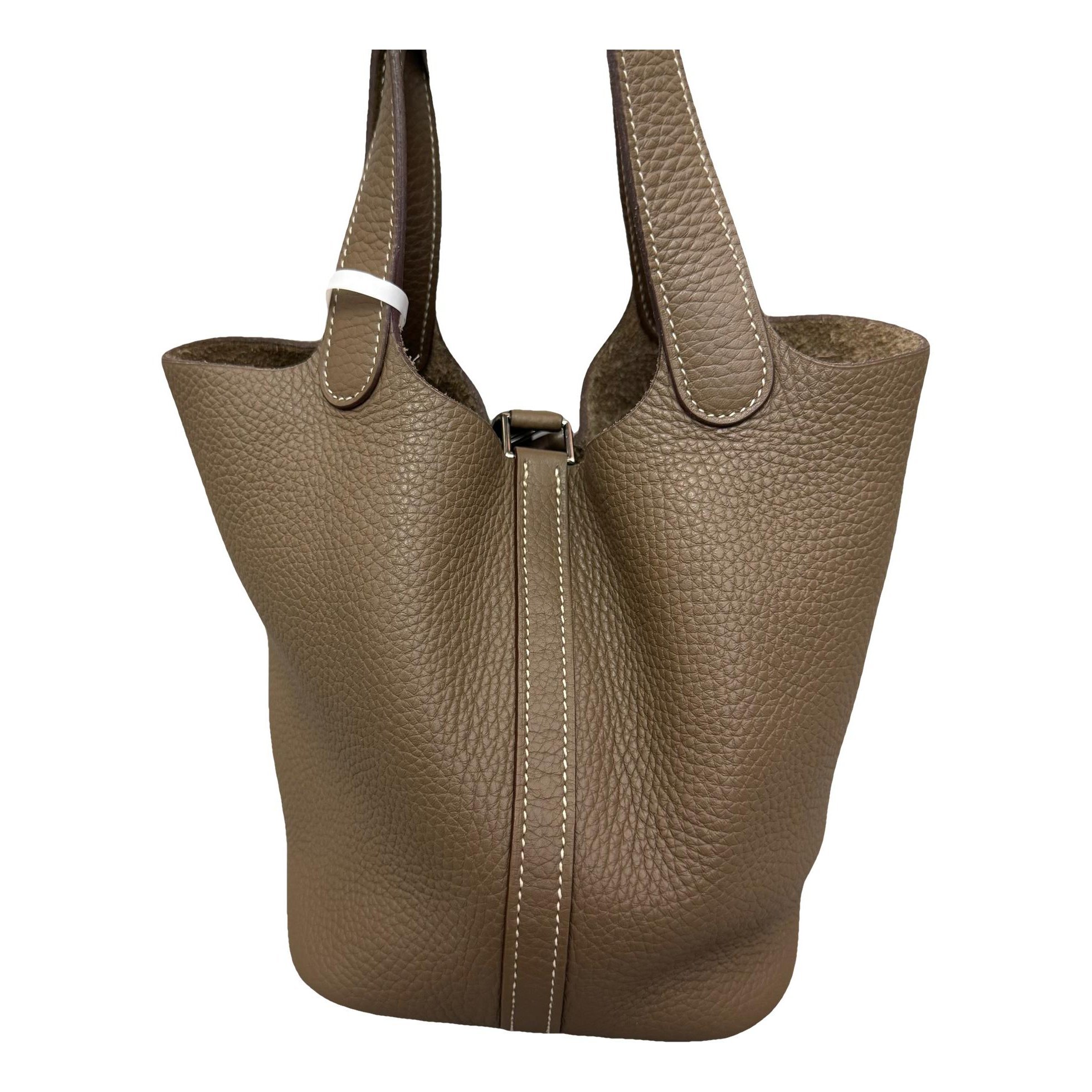 Picotin leather tote