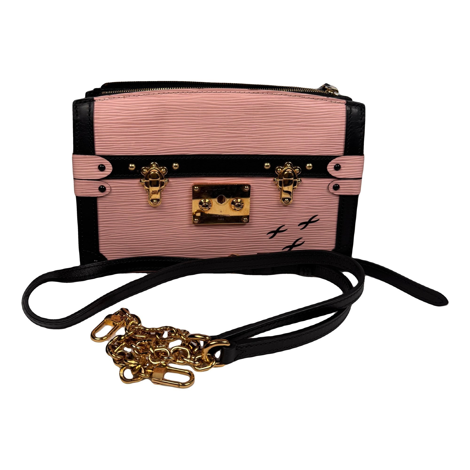 Petite Malle leather crossbody bag