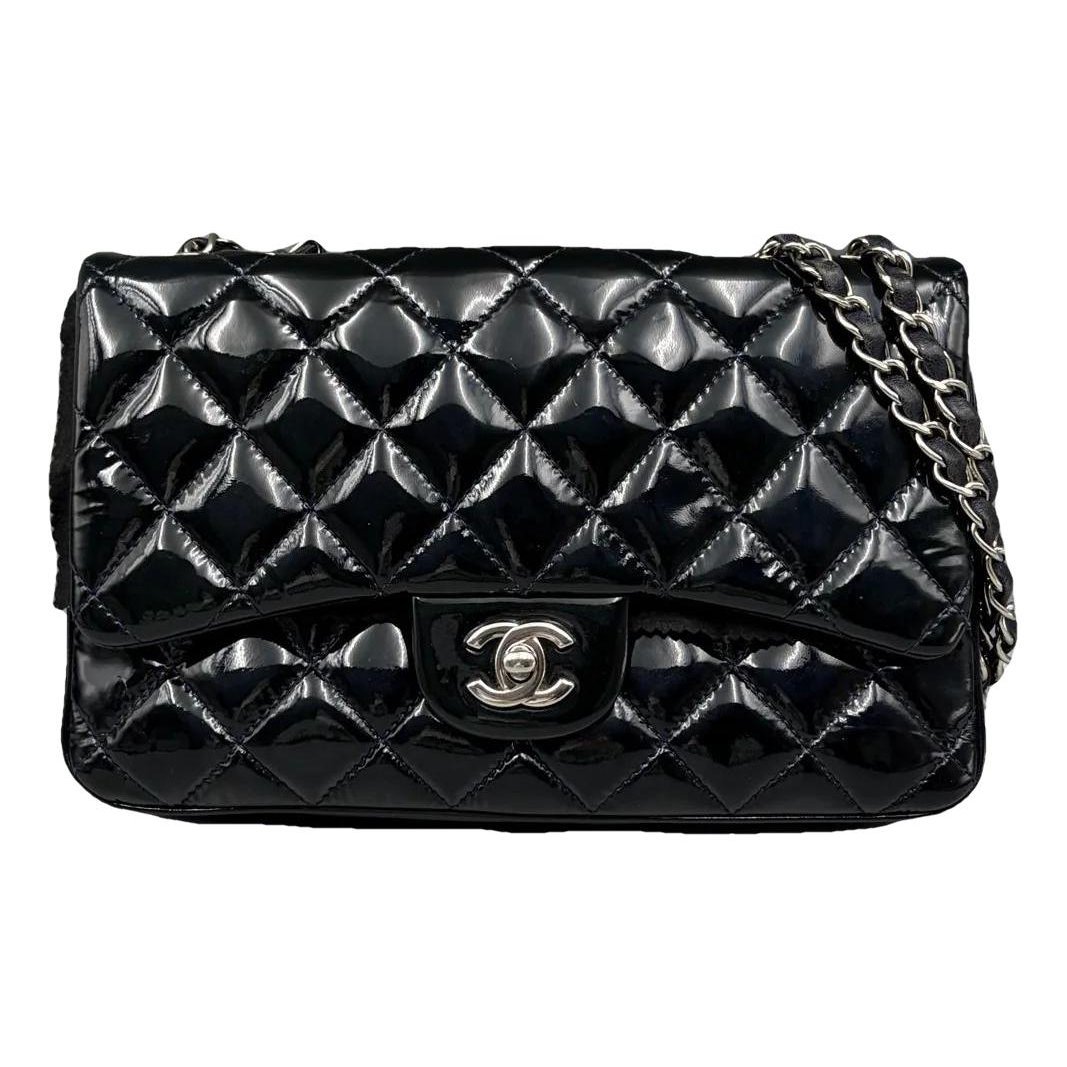 Patent leather handbag