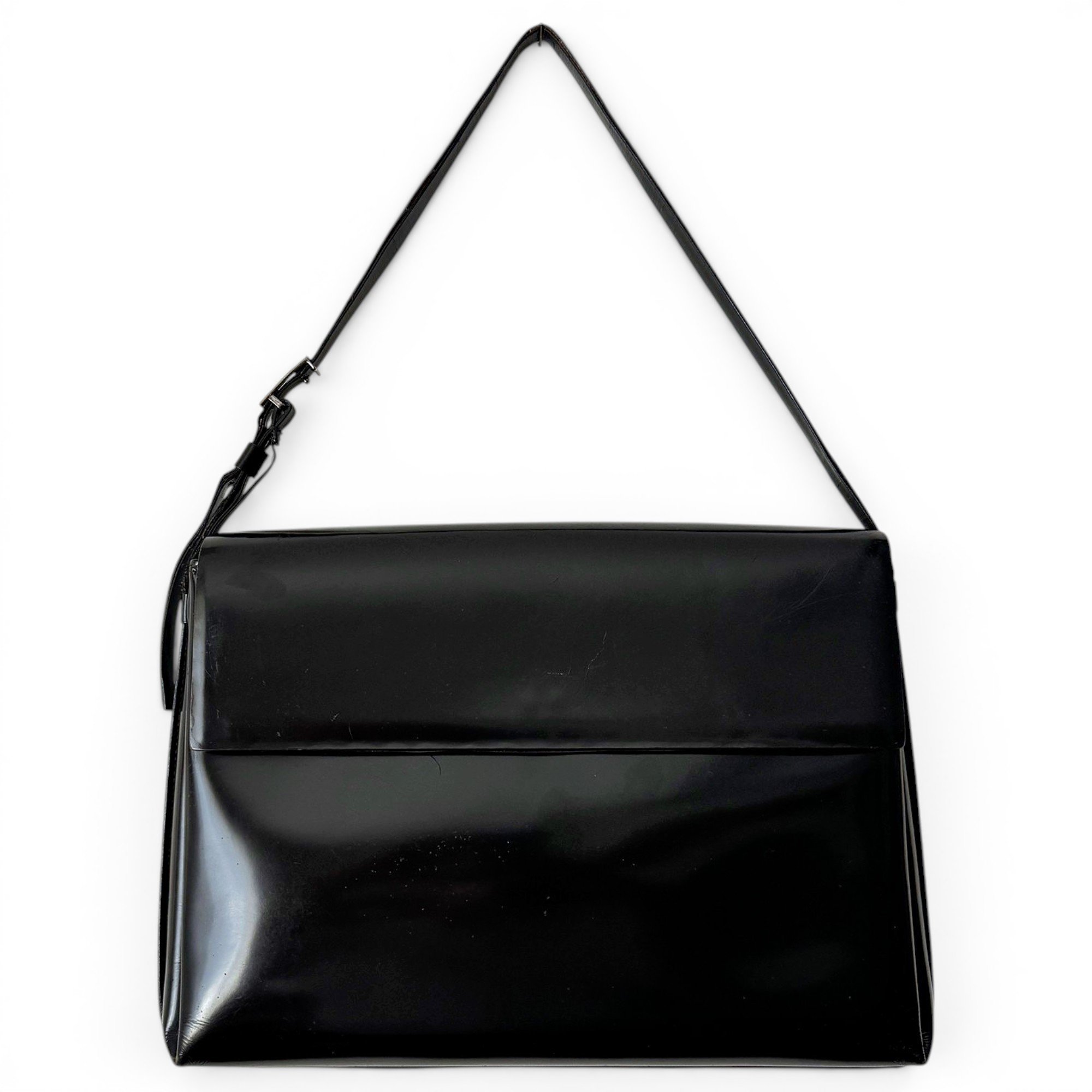Patent leather handbag