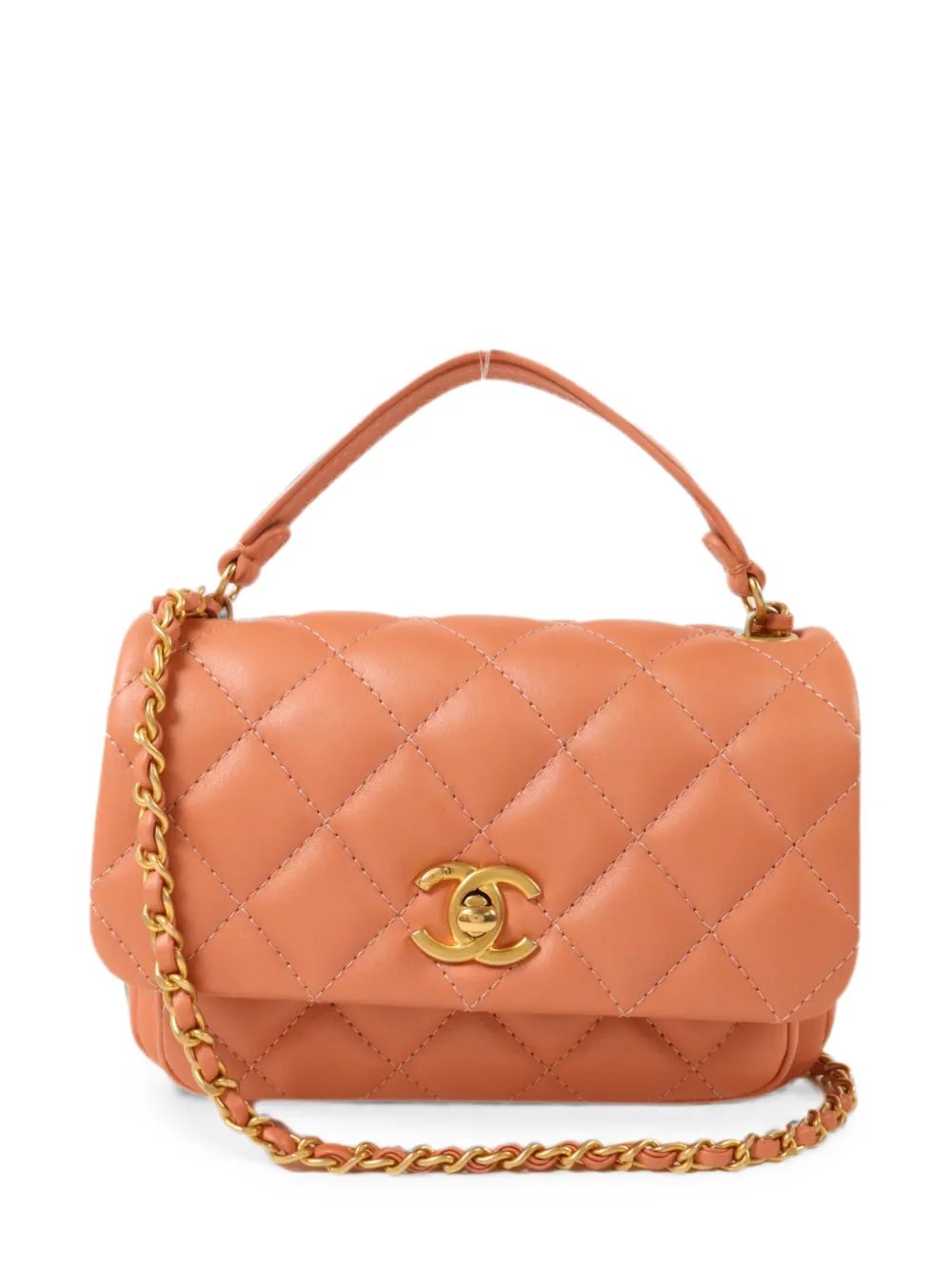 quilted CC turn-lock mini bag