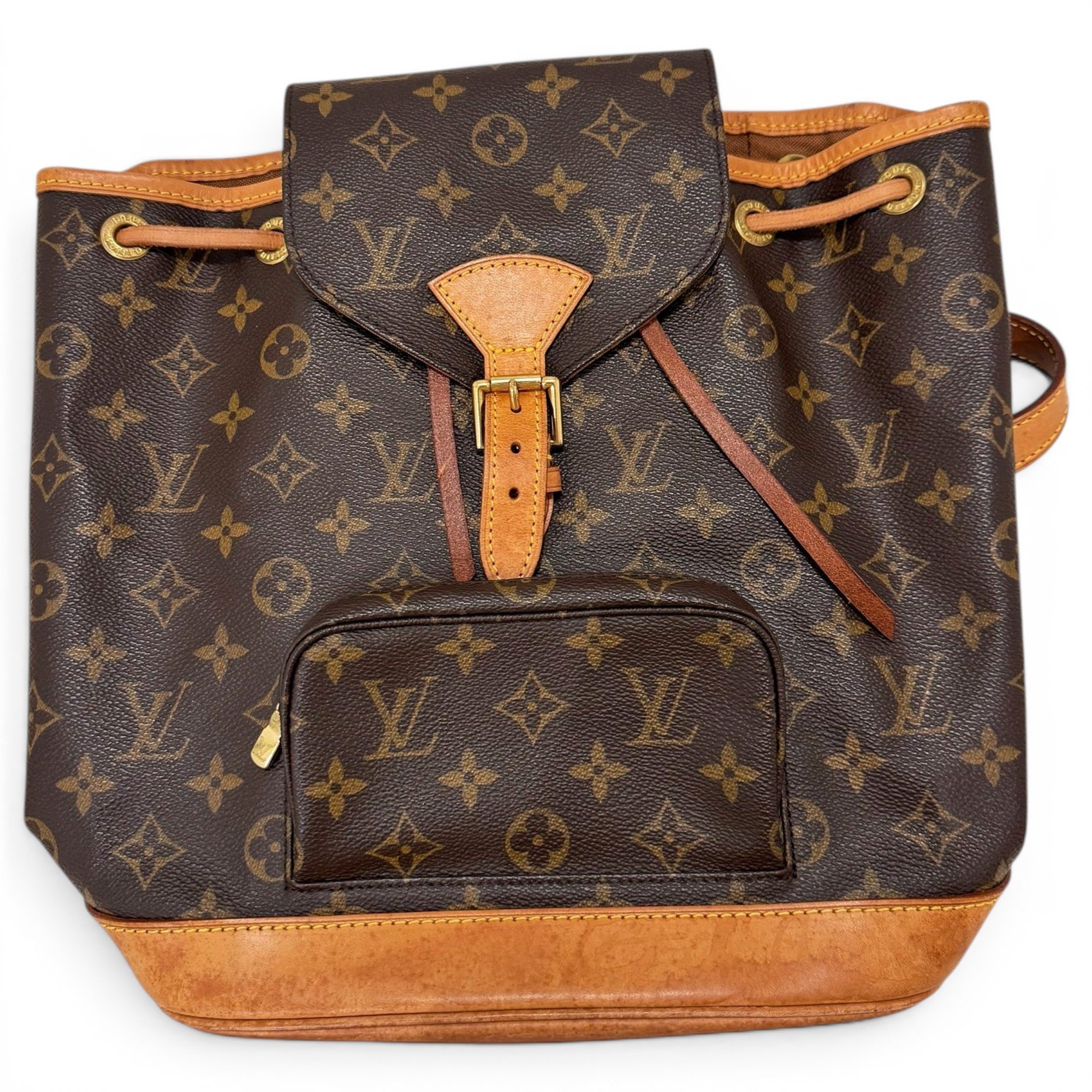 Montsouris Vintage leather backpack