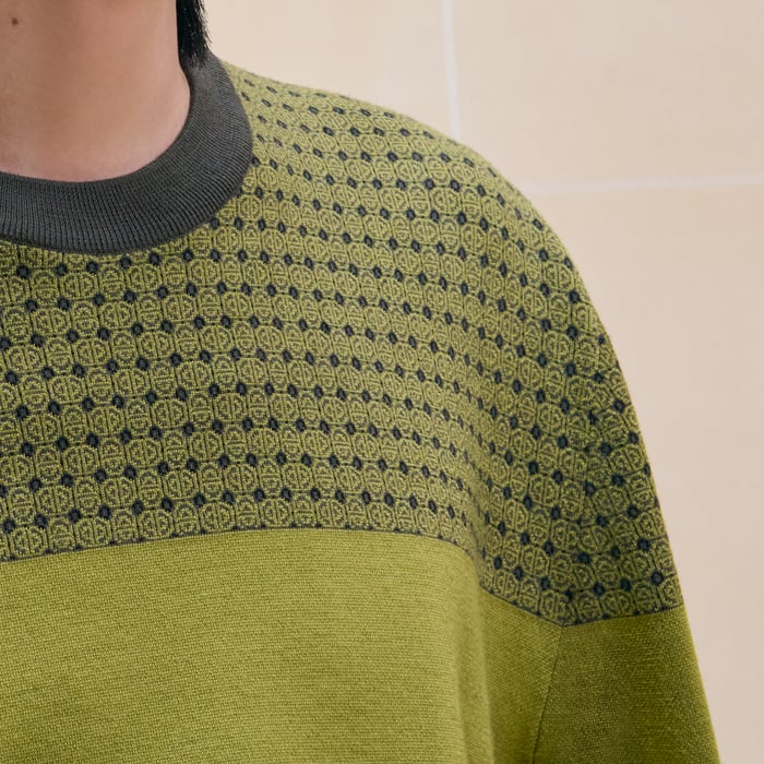 아니스 “jacquard Maillons Mosaique” 크루넥 스웨터