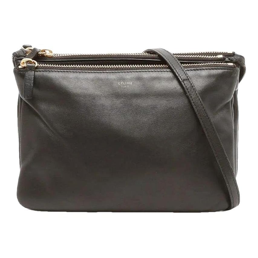 Trio leather crossbody bag