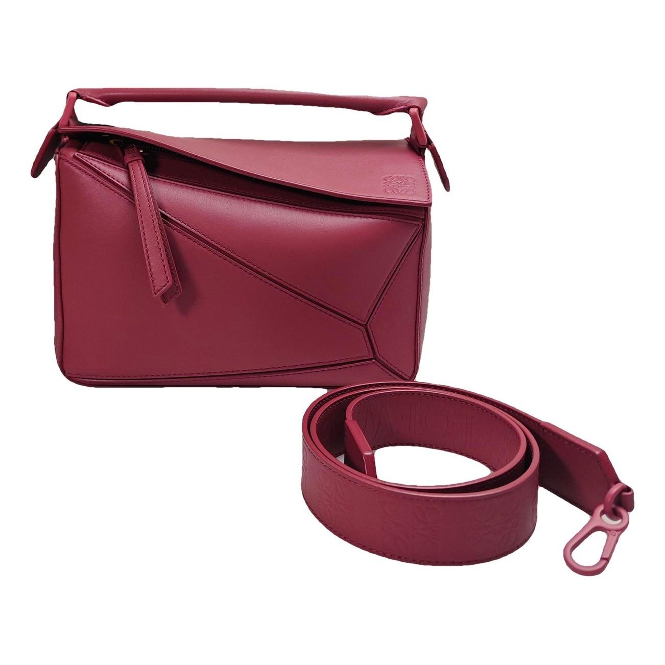 Puzzle leather handbag