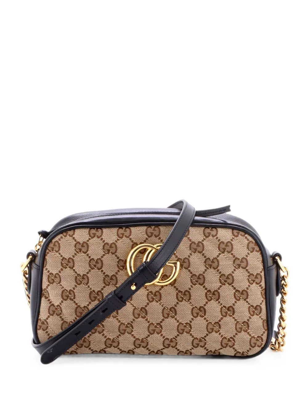 GG Marmont Shoulder Bag Diagonal Quilted GG Canvas with Leather Small crossbody bag