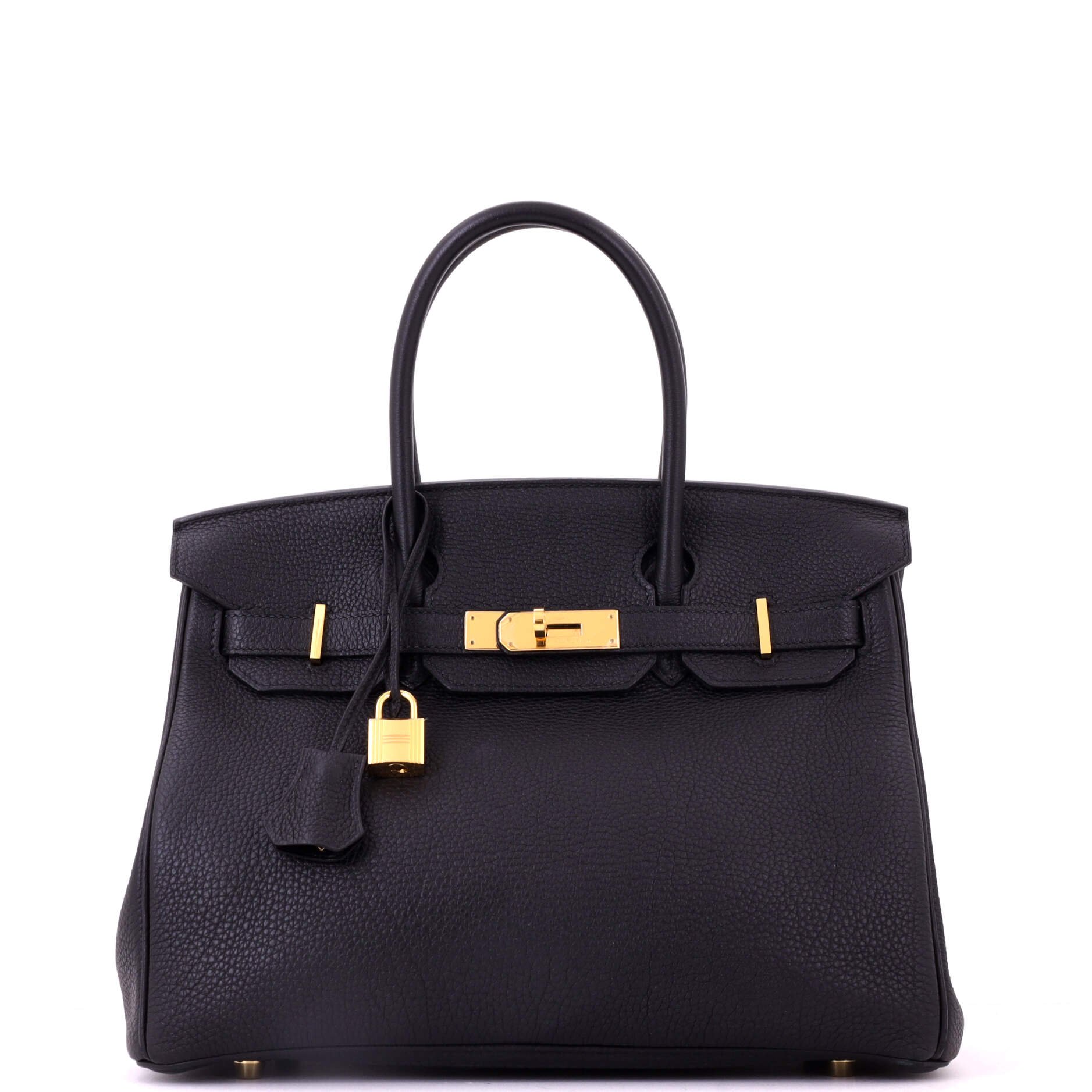 Birkin Handbag Noir Togo with Gold Hardware 30