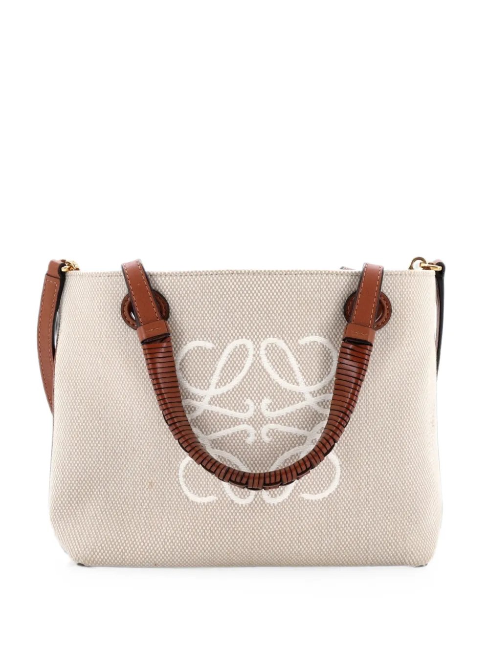 Anagram Square Basket Tote Canvas Mini shoulder bag