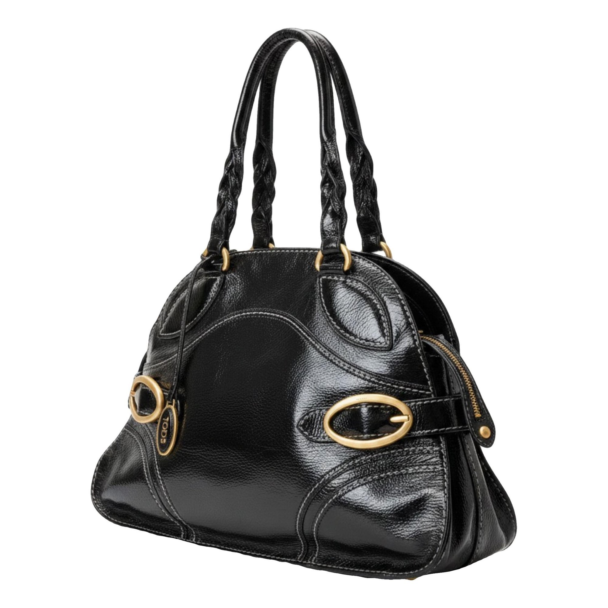 Patent leather handbag