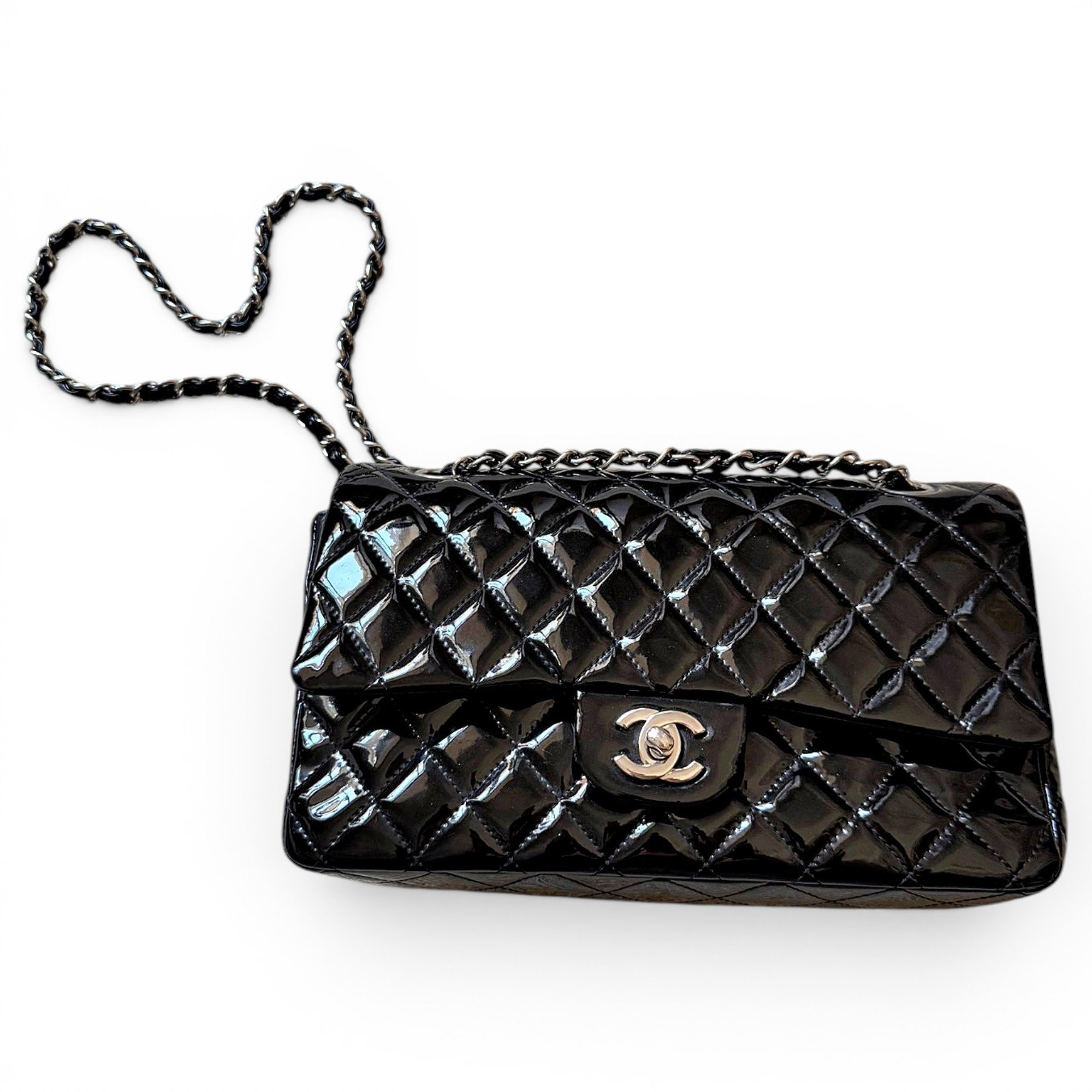 2.55 patent leather handbag