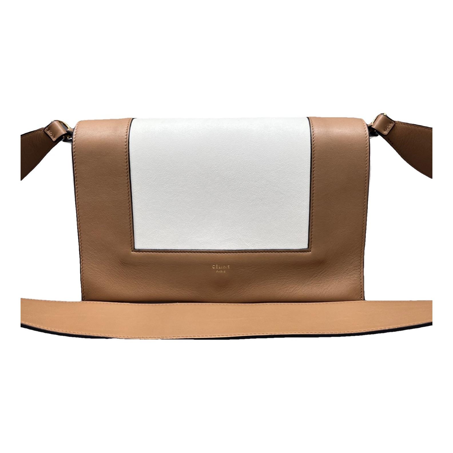 Frame leather handbag