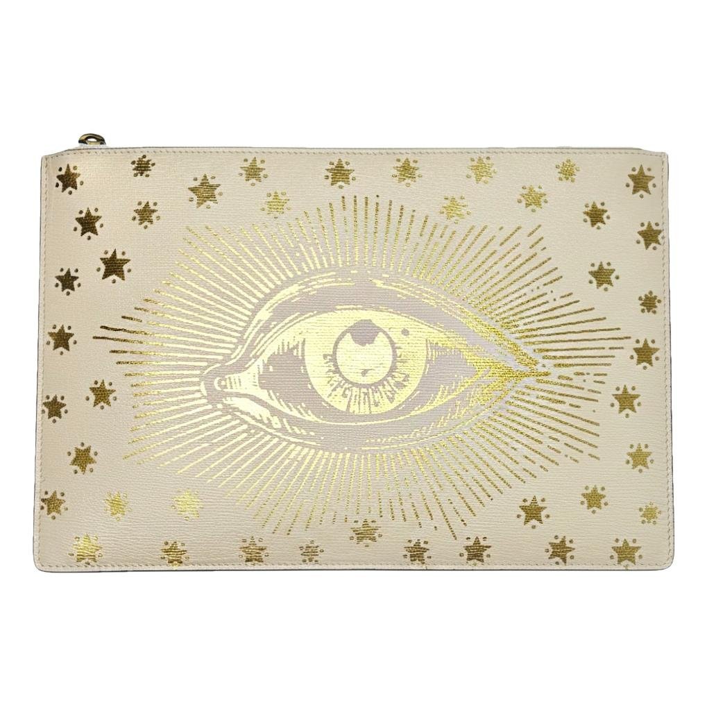 Leather clutch bag