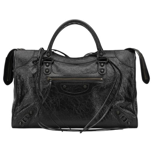 City leather handbag