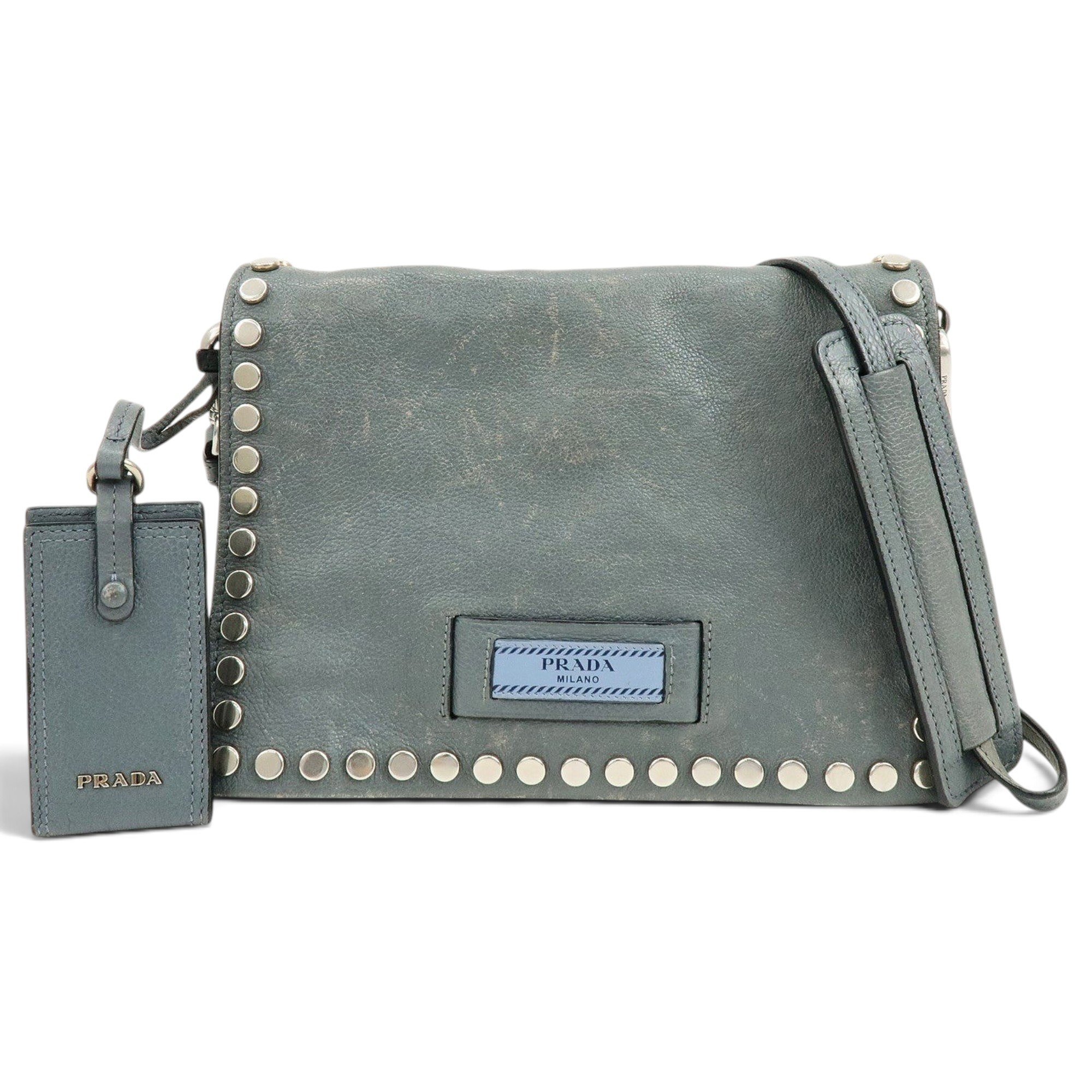 Etiquette leather handbag