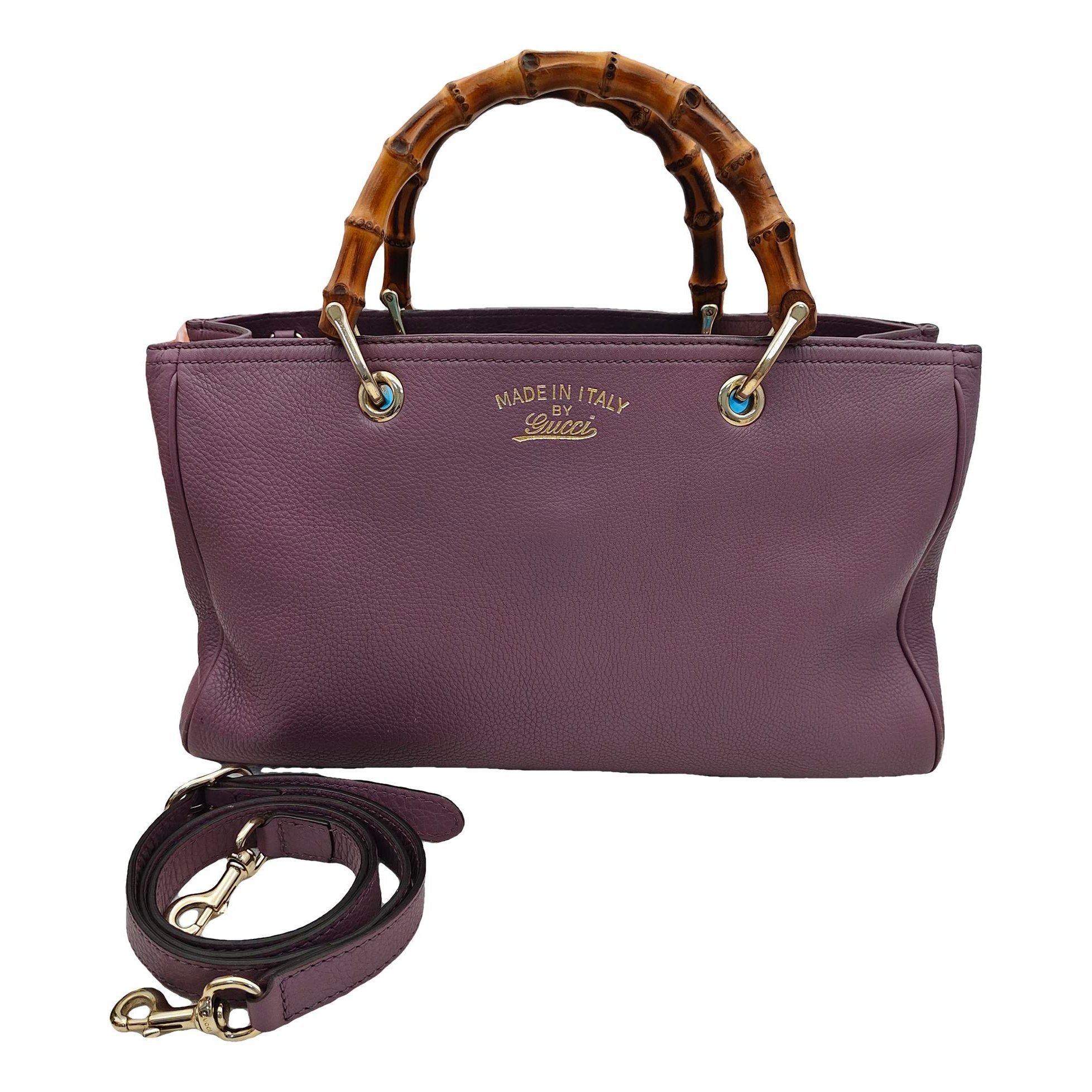 Bamboo leather handbag