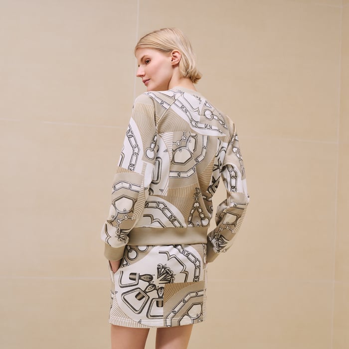 Beige Glaise "Effet Kaleidoscope" Sweatshirt
