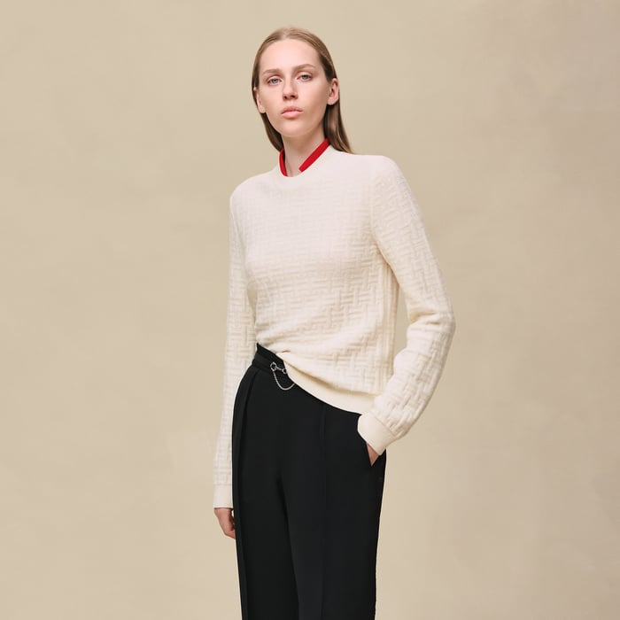 Blanc Naturel "H Voyage" Long-sleeve Sweater