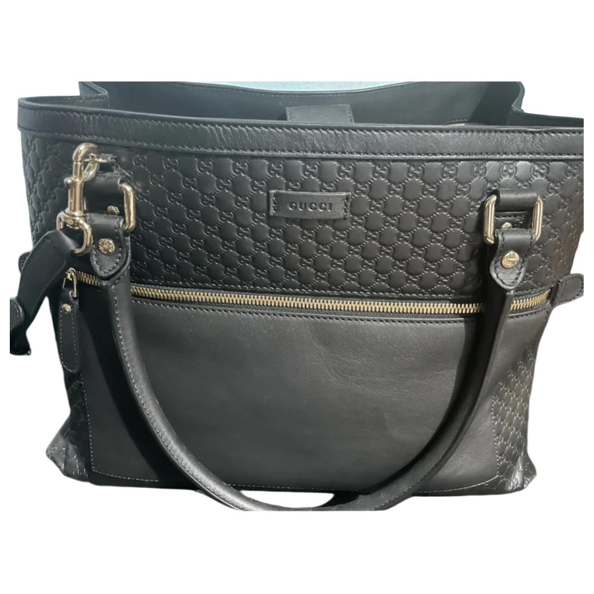 Leather clutch bag