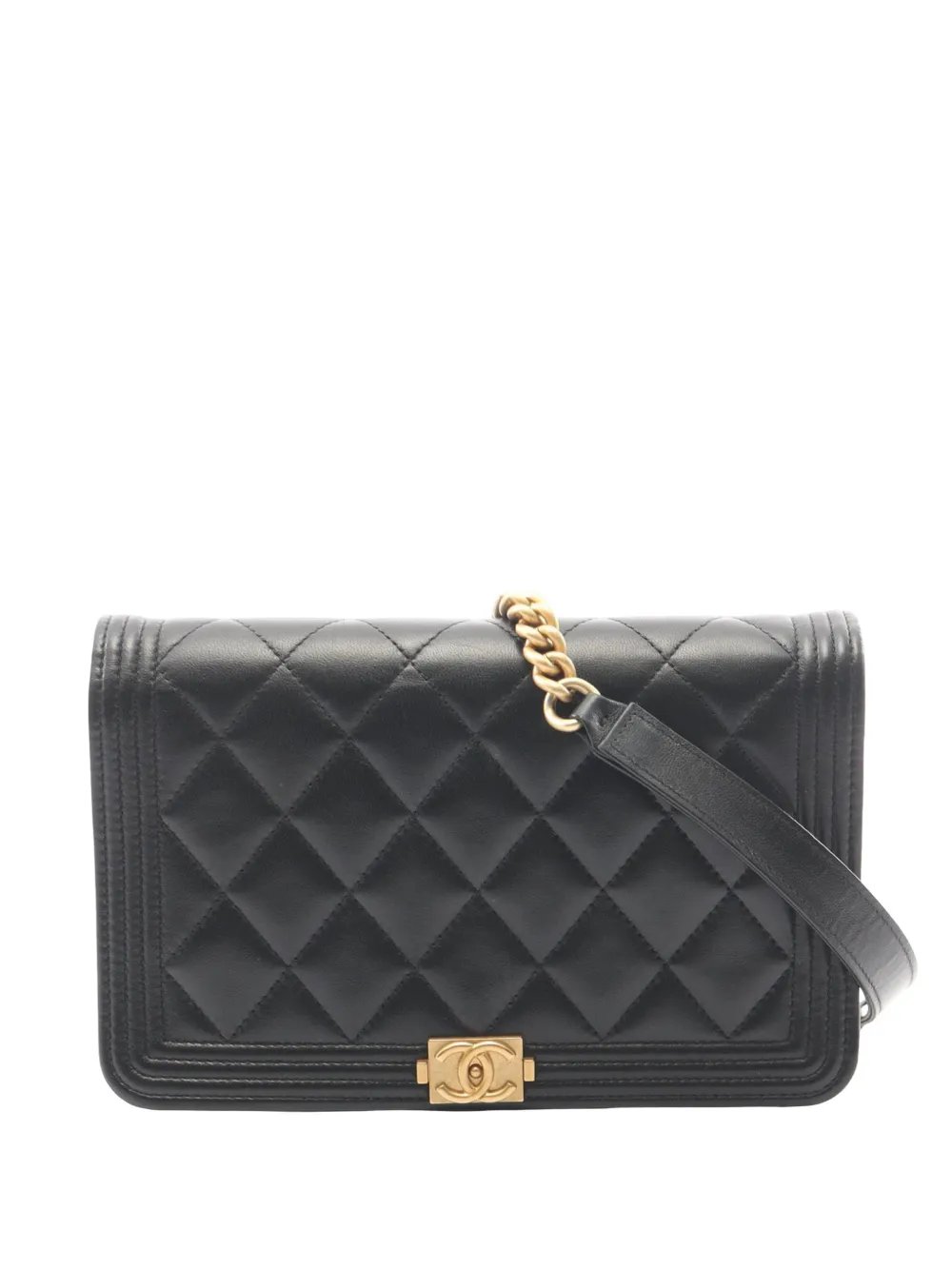 2021 Lambskin Boy Wallet On Chain crossbody bag
