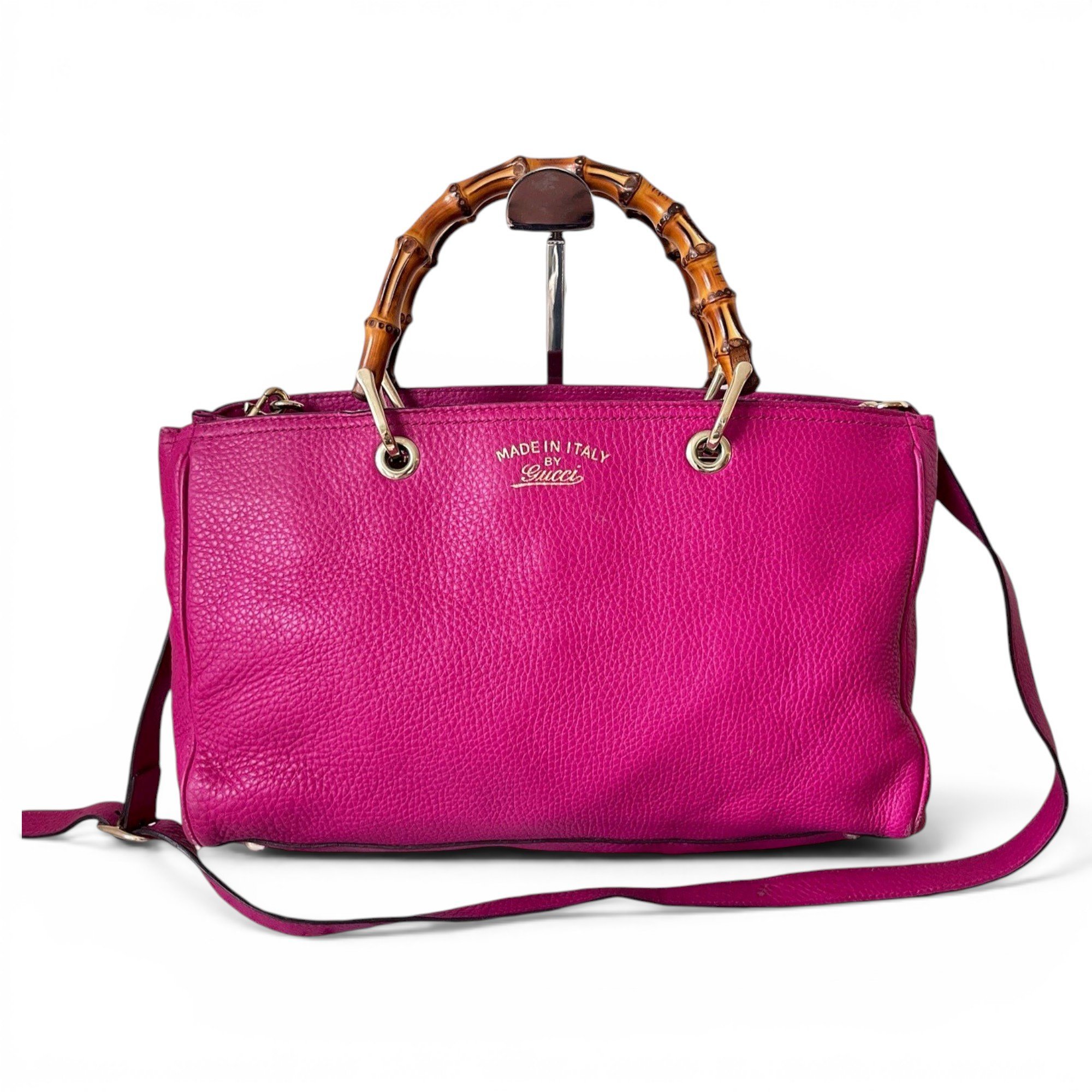 Bamboo leather handbag