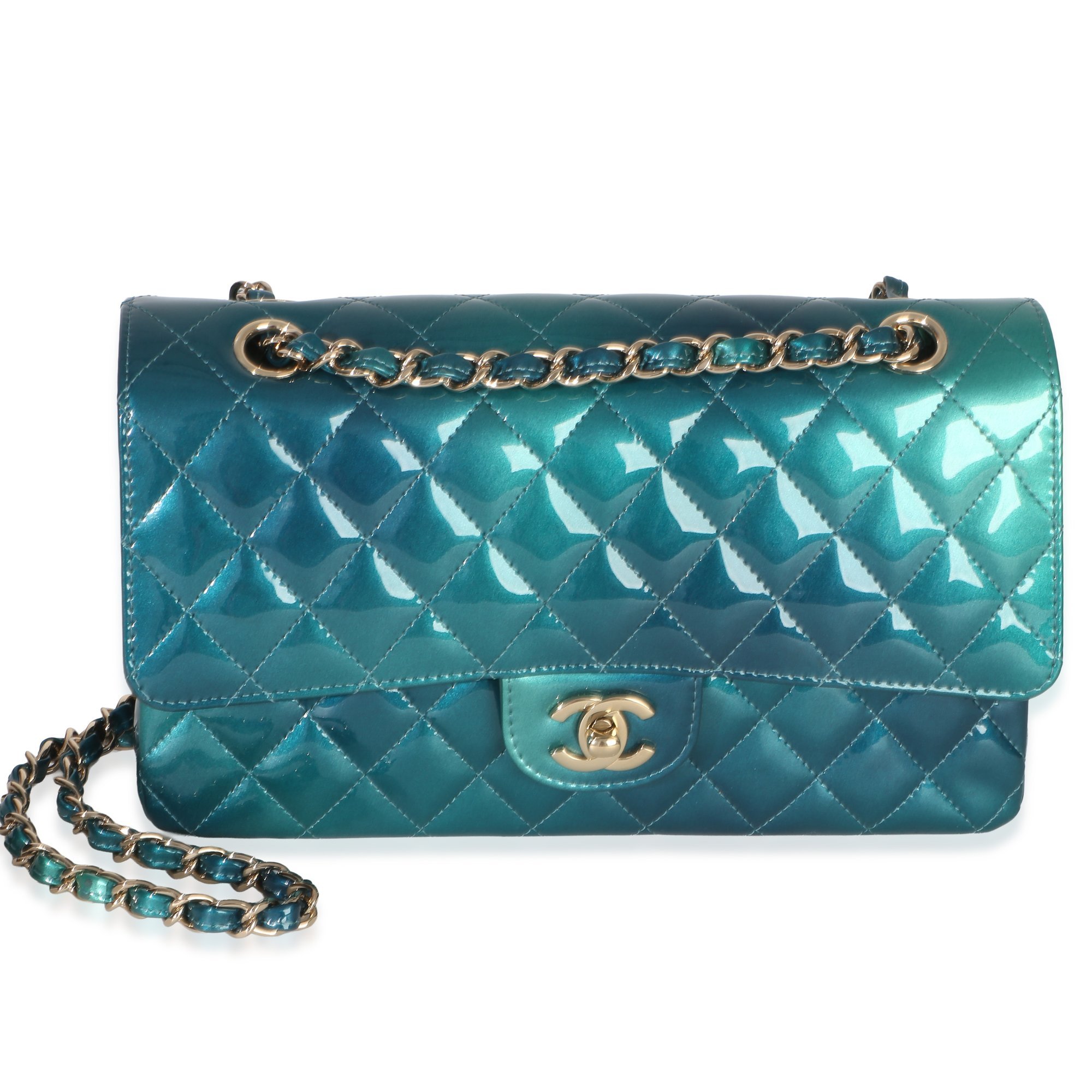 Patent leather handbag