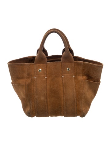 Suede Top Handle Bag