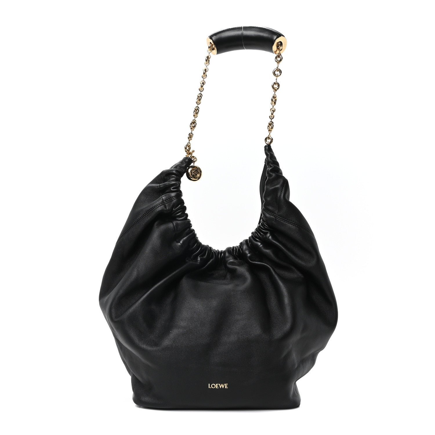 Loewe Buttery Nappa Lambskin Medium Squeeze Bag Black