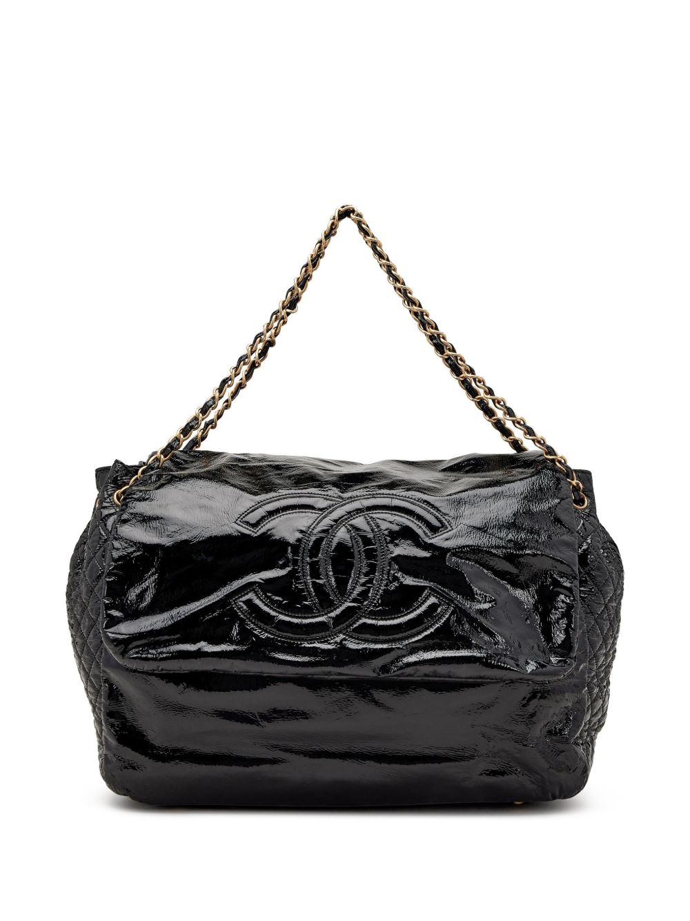 2006 Jumbo CC-stitch flap chain shoulder bag