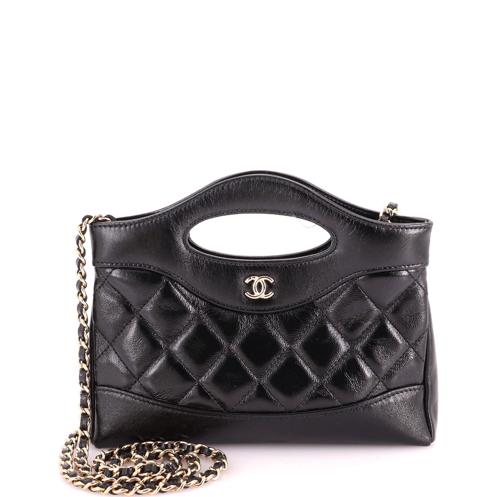 Chanel 31 Shopping Bag Clutch with Chain Quilted Lambskin Small