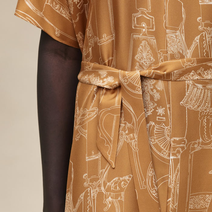 Marron Ocre "Etriers Remix" Classic Caftan