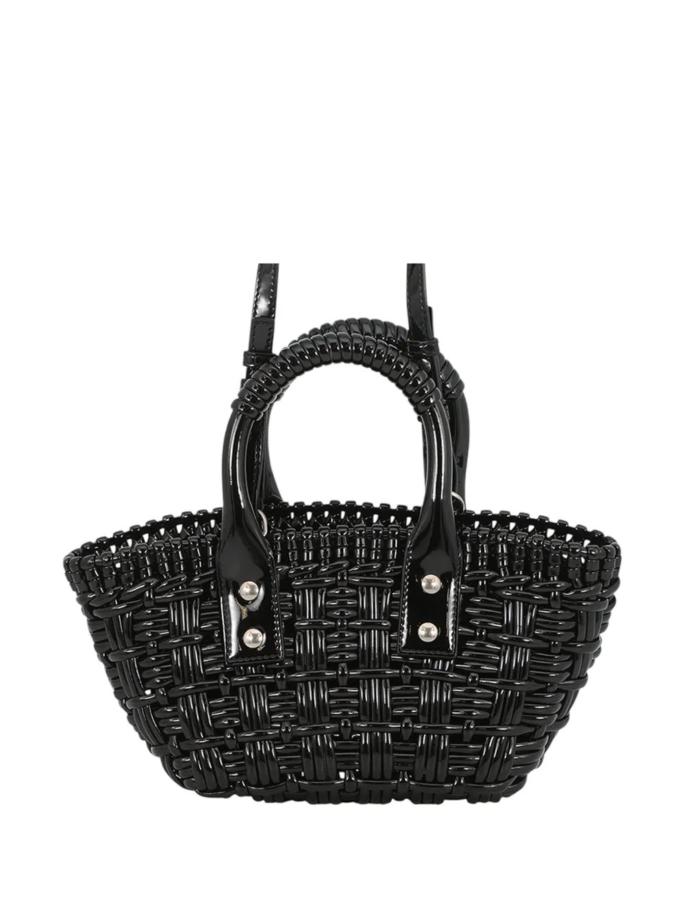 2018-2026 Faux Leather Bistro Basket Bag XXS satchel