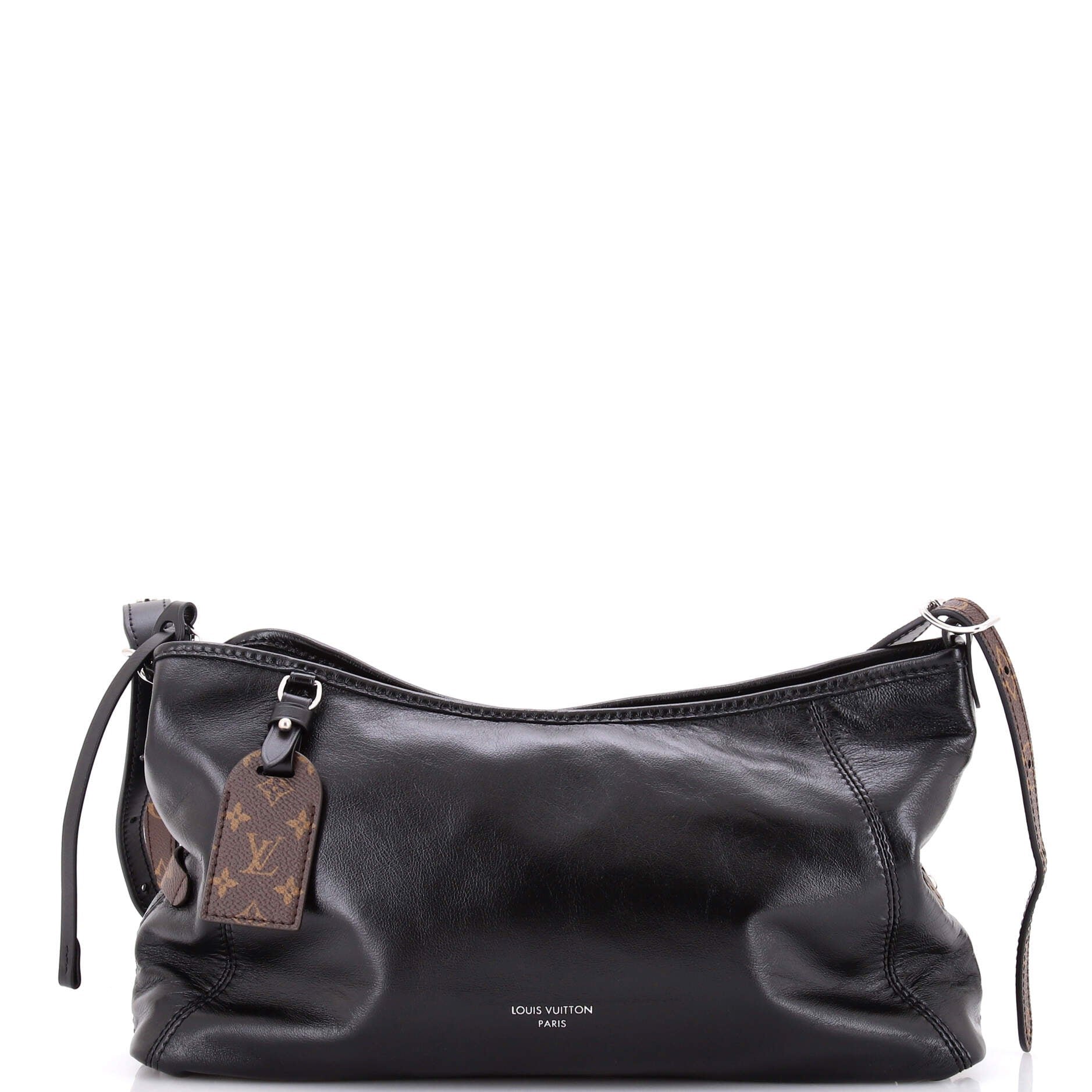 CarryAll Vibe Hobo Leather with Monogram Canvas East West