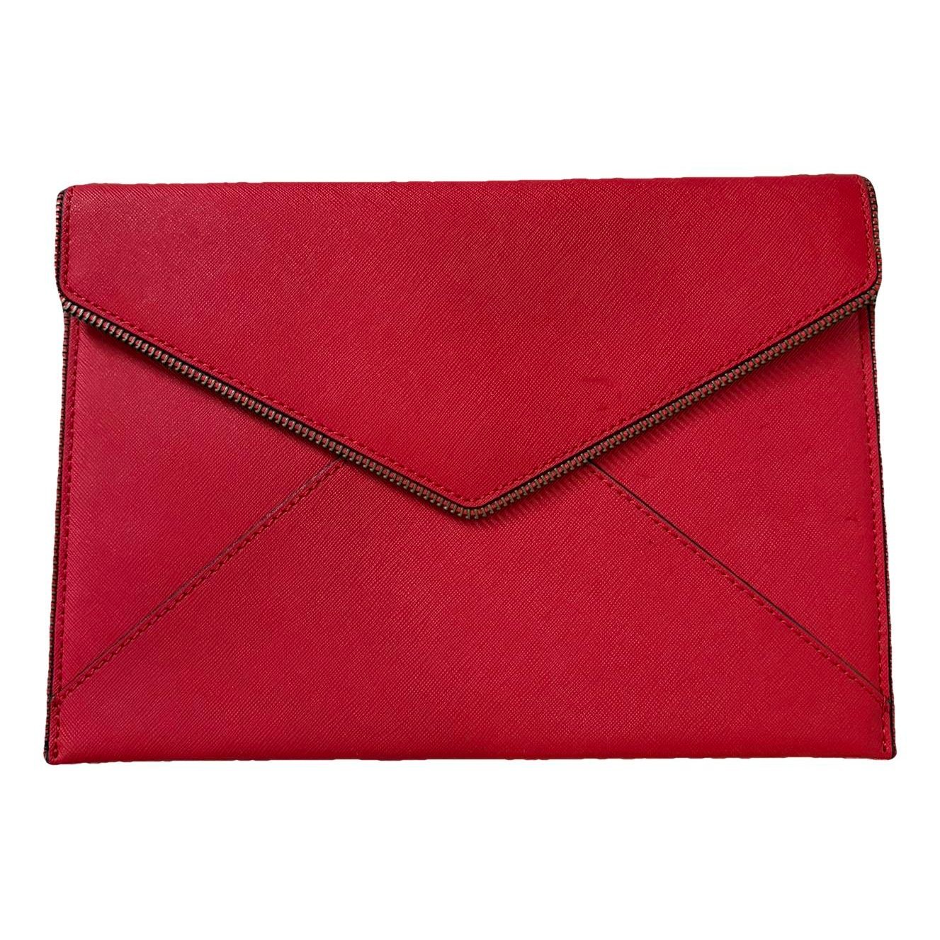 Leather clutch bag