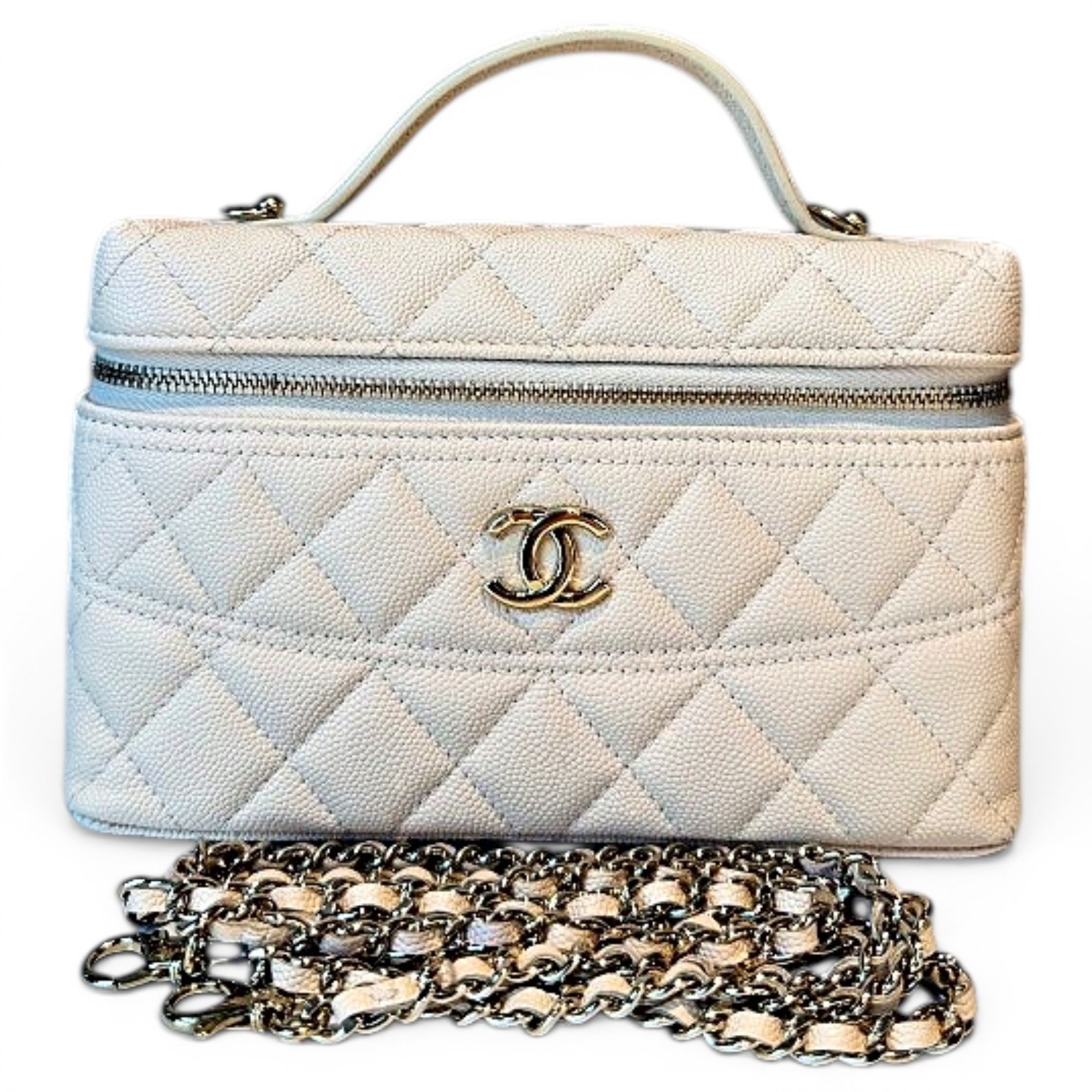 Vanity leather handbag