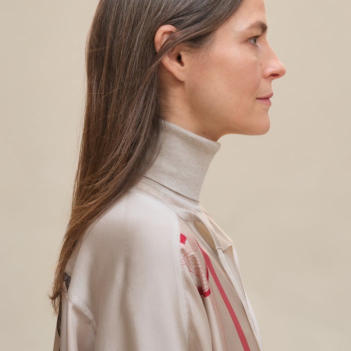 Beige Avoine "Palefroi Remix" Twillaine Vareuse Blouse