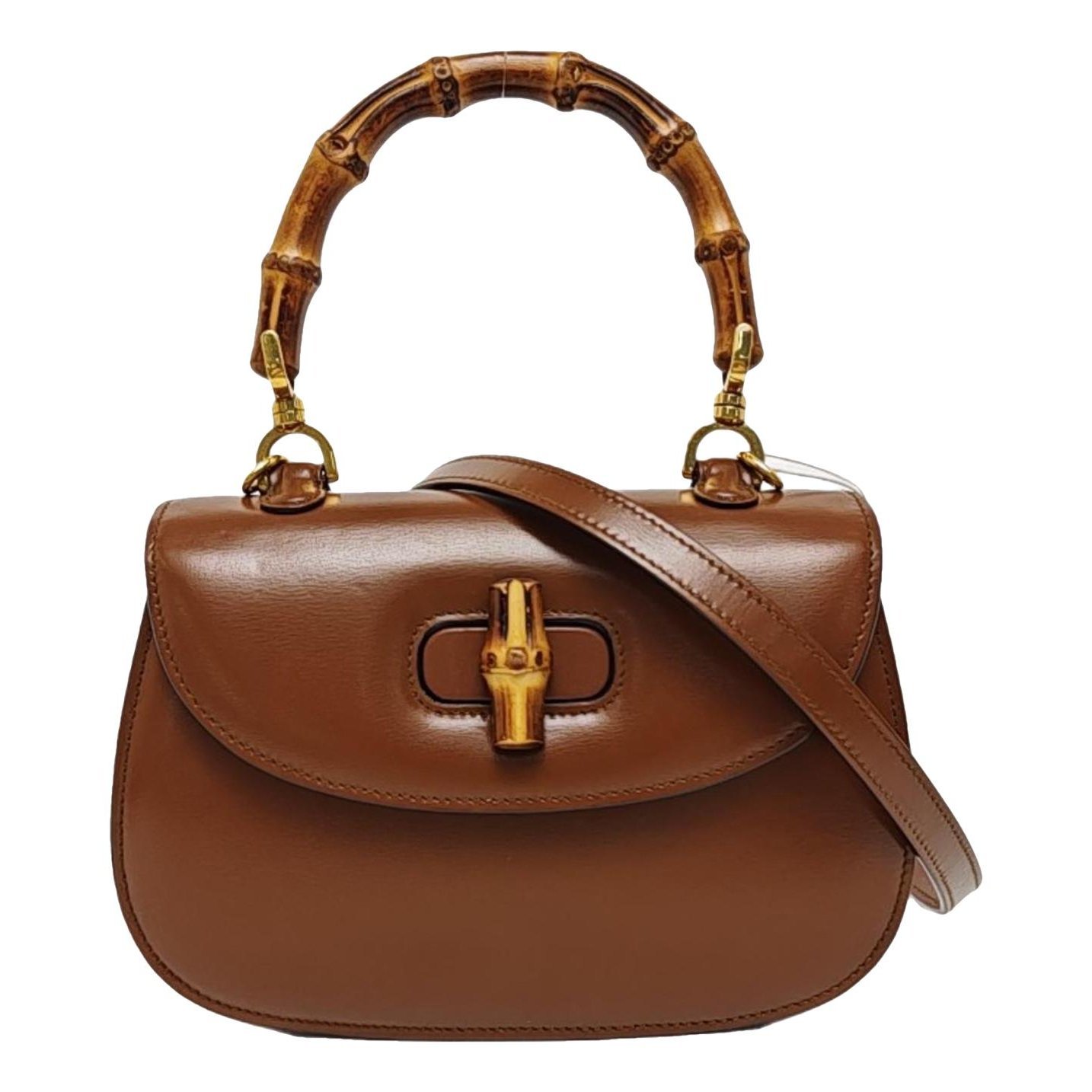 Convertible Bamboo Top Handle leather handbag