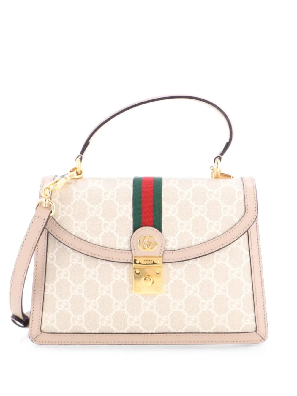 Ophidia Flap Top Handle Bag GG Coated Canvas Small satchel