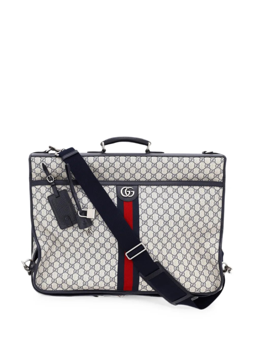 Savoy Web Garment Bag GG Coated Canvas satchel