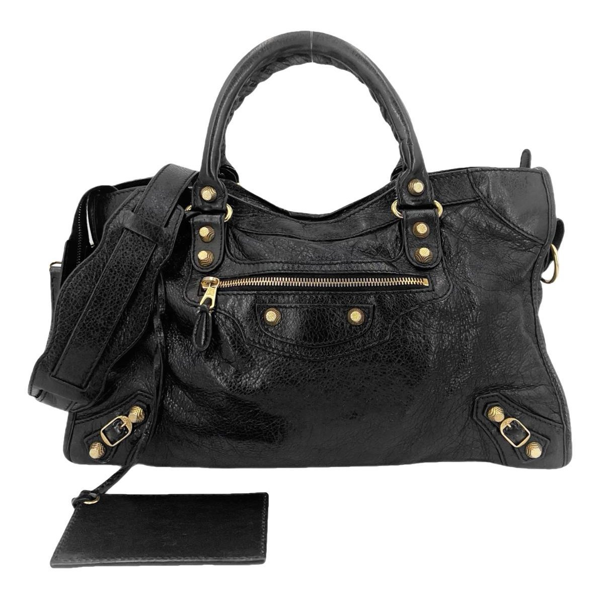 City leather handbag
