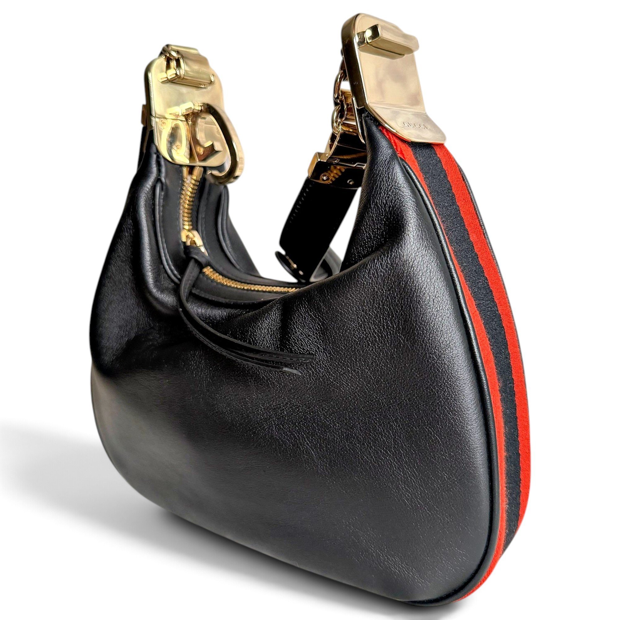 Attache leather handbag