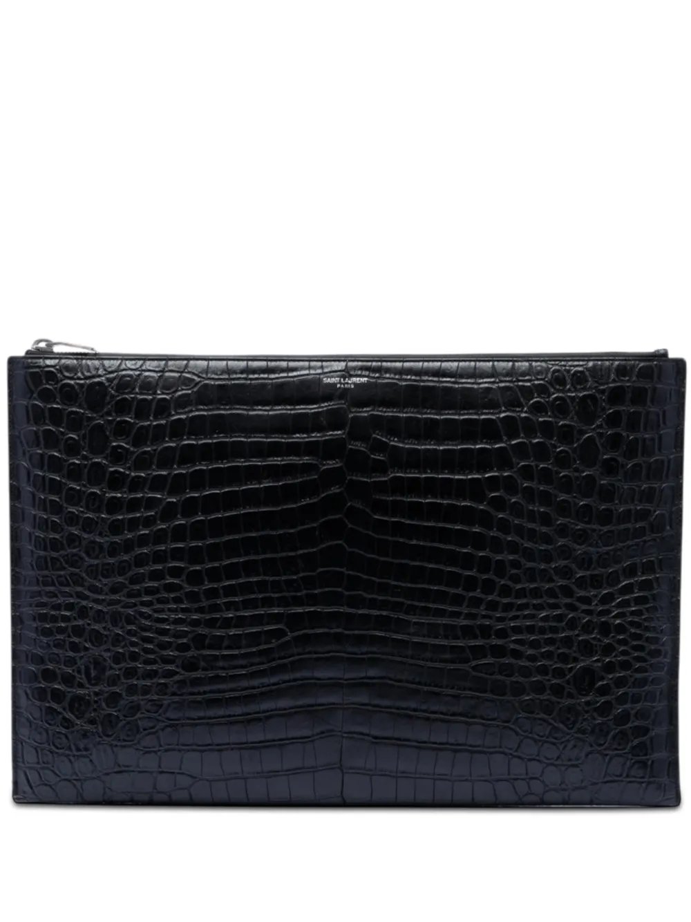 2017 Croc Embossed Leather Document Holder clutch bag