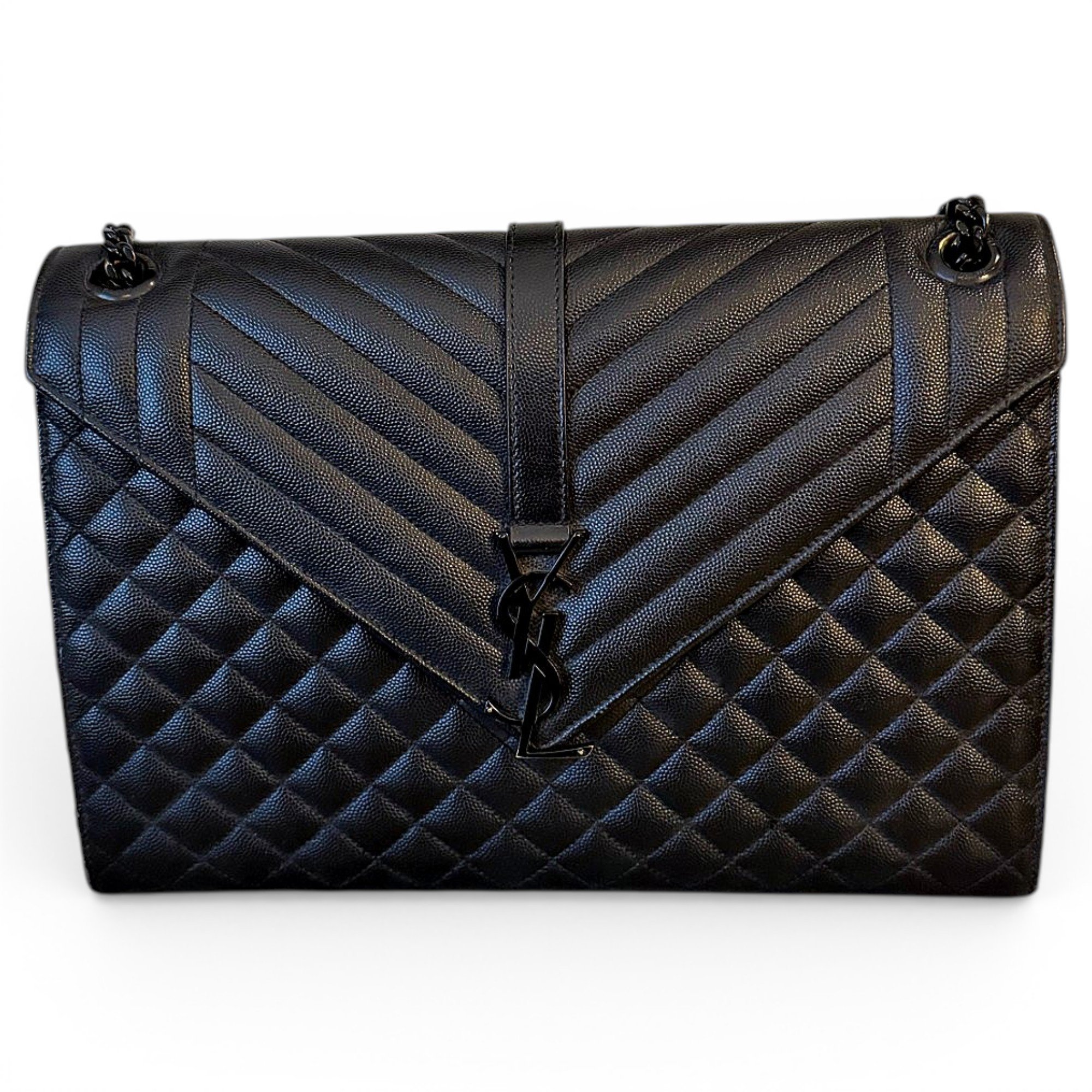 Envelope leather handbag