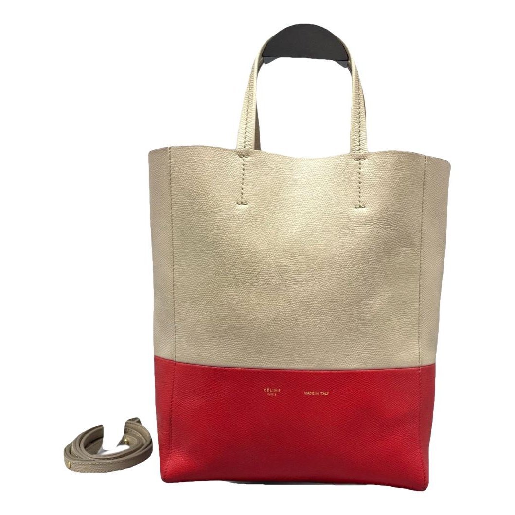 Cabas Vertical leather tote