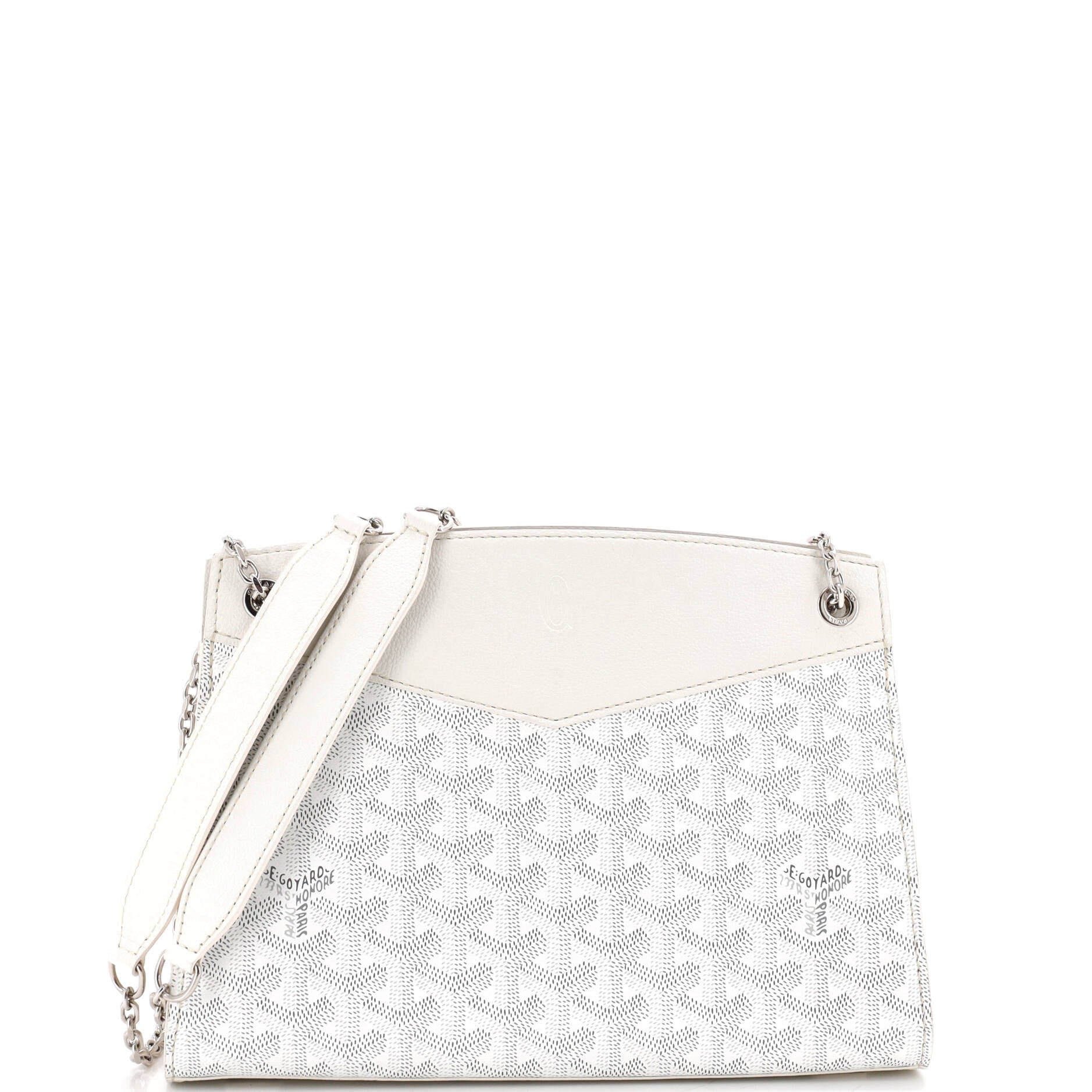 Structured Rouette Chain Shoulder Bag Coated Canvas Mini