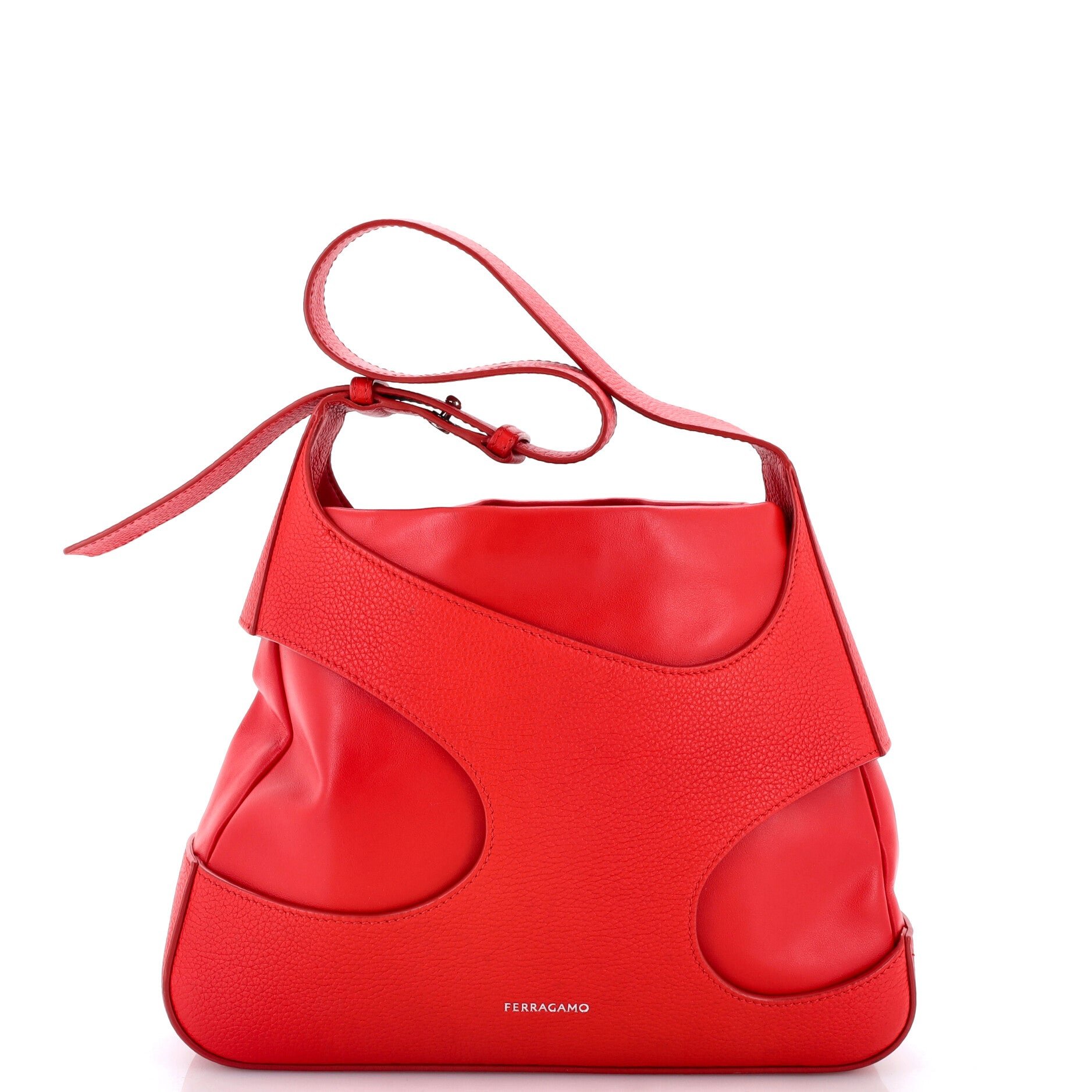 Cut Out Adjustable Shoulder Bag Leather Medium