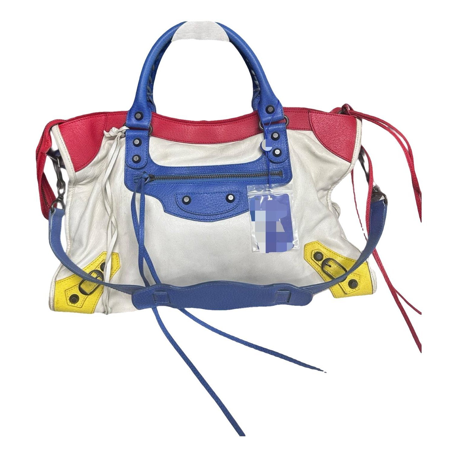 City leather handbag
